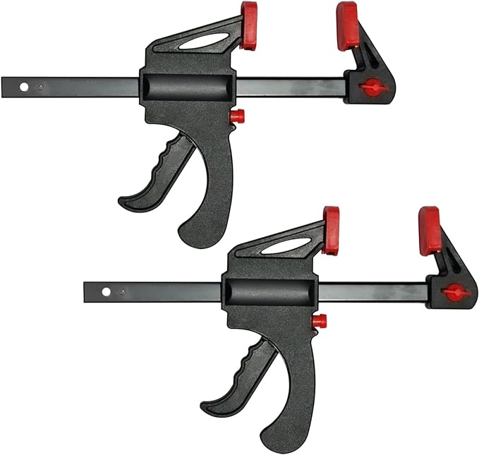 4-Pack 6” Spring Loaded One-Handed Bar Clamps for Woodworking